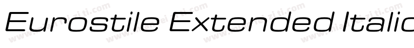 Eurostile Extended Italic字体转换